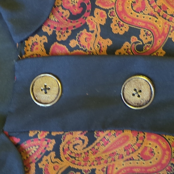 Jean Muir London Silk Dress Black & Paisley Print Size XS *Flaw* - Picture 10 of 17